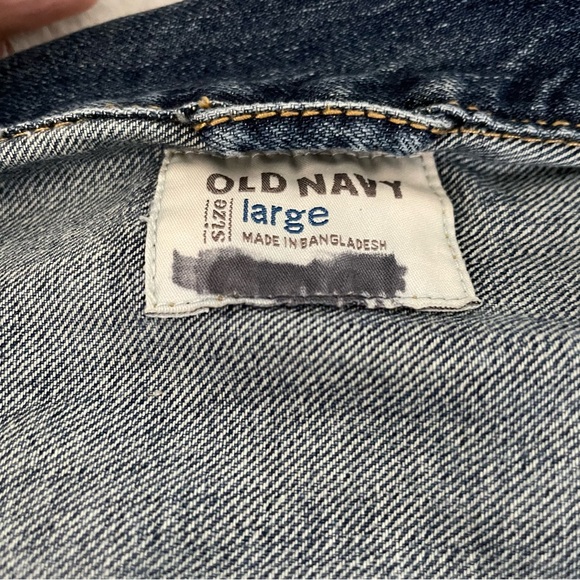 Old Navy Dark Wash Snap Button Denim Jacket - Picture 11 of 14